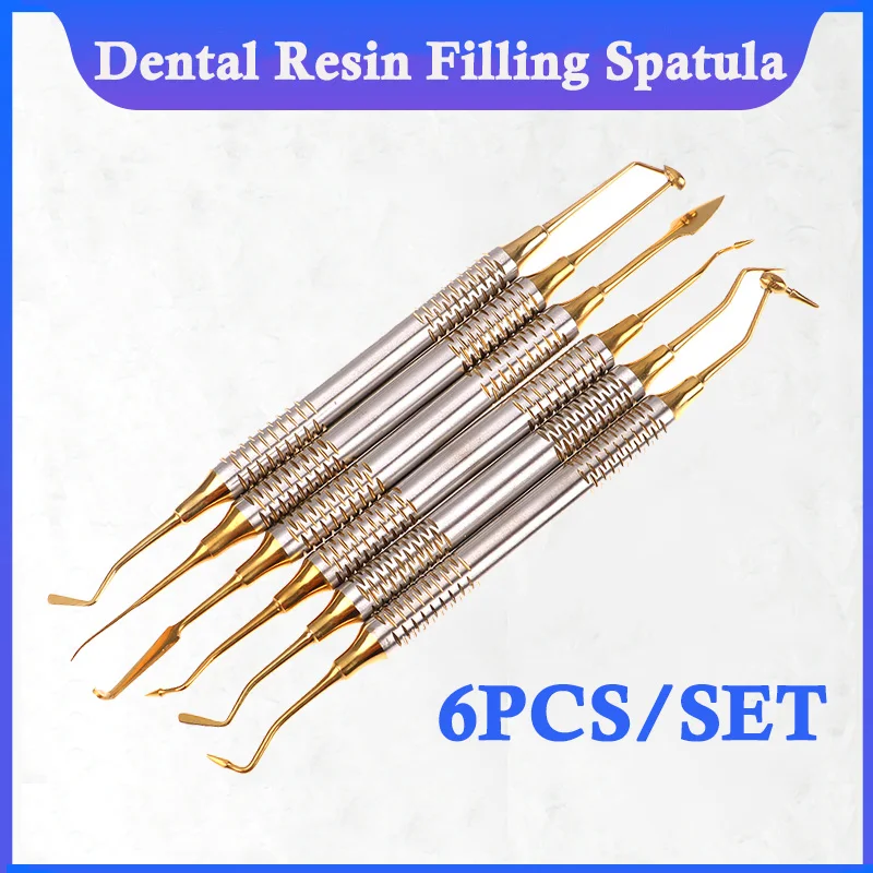Зубная композитная Смола шпатель с титановым покрытием набор наполнителей для