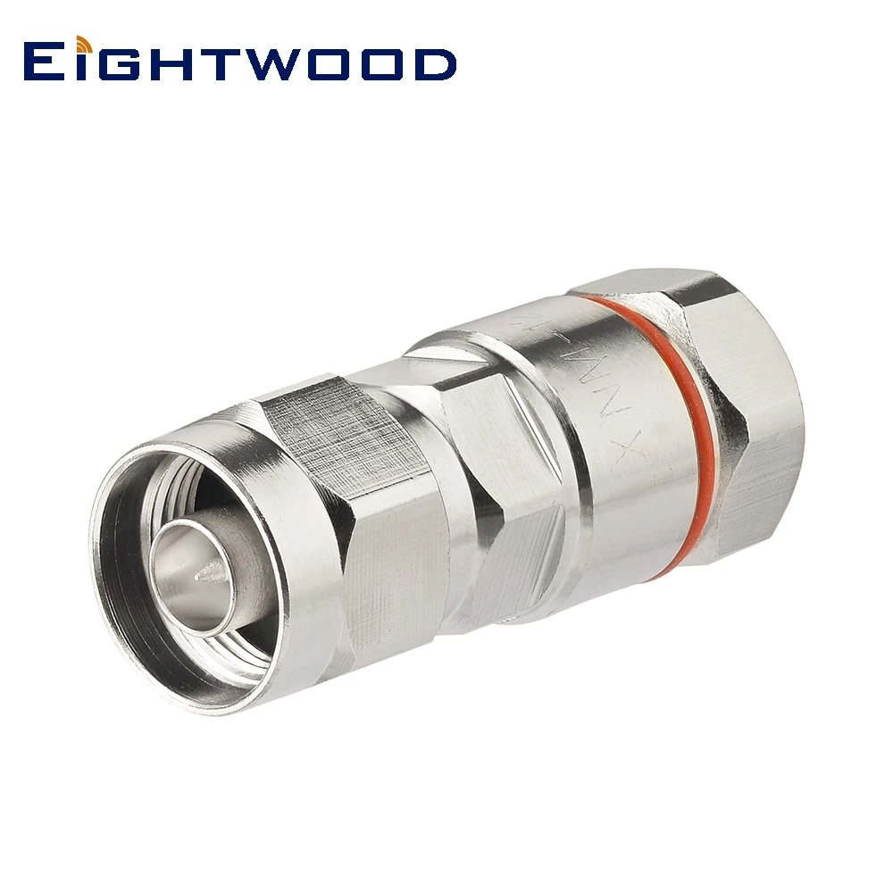 Eightwood 2 шт. N Зажим штекер RF коаксиальный разъем адаптер обжимной гофрированной меди 1/" кабель сверхгибкий для антенны
