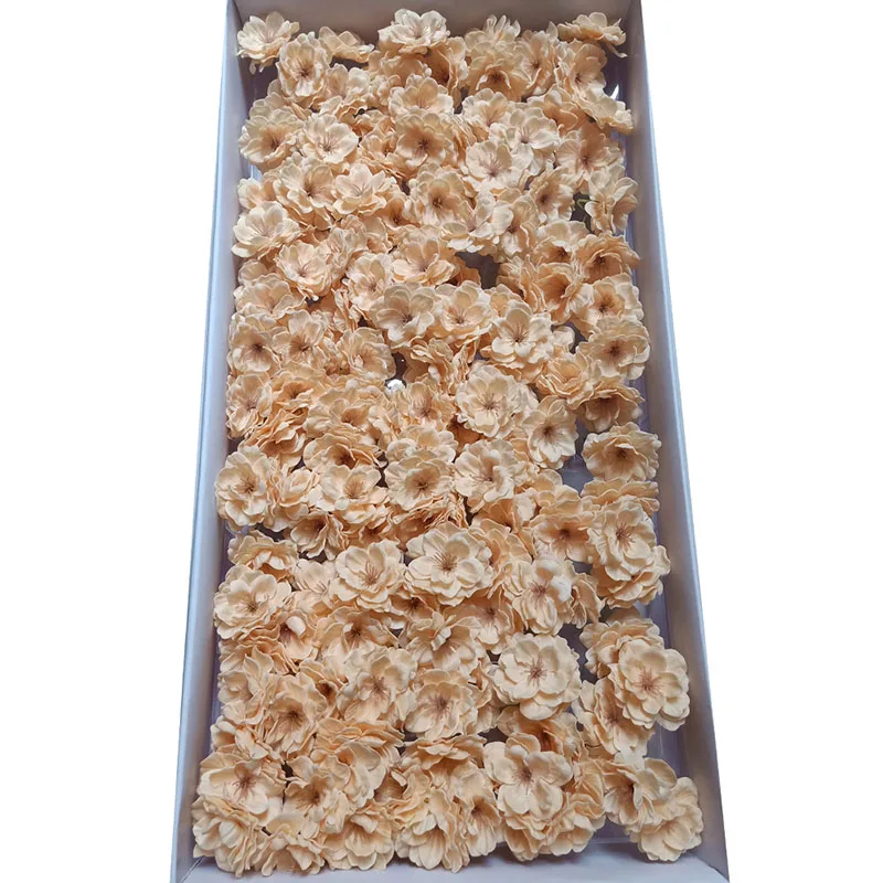 50pcs 1 Box 50 шт. мыло вишневые цветы головы Романтическая свадьба день Святого Валентина подарок свадебный банкет украшение дома портбукет с цветами искусство - Цвет: 50pcs 1 Box