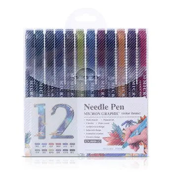 

2 Colors Hook Liner Needle Sketch Marker 0.5mm Ink Drawing Pen for Sketching Writing Art Supplies