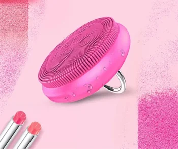 

New Rechargeable Silicone Cleansing Instrument Gift Creative Ring Buckle Face Wash Pore Cleaner Beauty Instrument / 100pcs