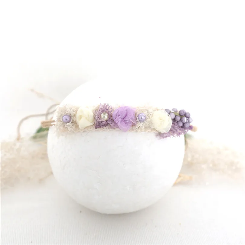 Newborn Stretch Tieback Prop Vintage Baby Girl Floral Headband Newbron  Tieback Photography Prop