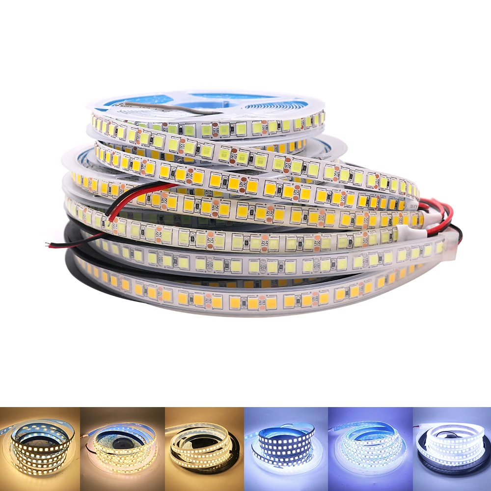 12V 5M LED Strip Light 5054 5050 2835 RGB SMD 120led 60LED 240LED 5630 Waterproof Flexible LED Tape for Home Decoration 9 Colors 2