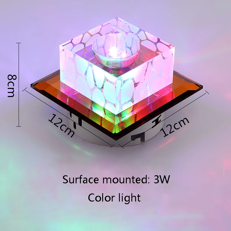 Surface color light Хрустальный потолочный светильник s светодиодный потолочный светильник куб современный для коридора прохода светильник s кристалл 3 Вт внутренний светильник светильники Lamparas De Techo - Цвет корпуса: Surface color light