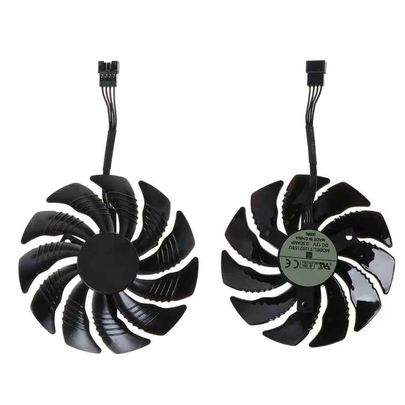 

T129215SU 85mm Cooling Fan Cooler for Gigabyte Geforce GTX 1050 1050TI 1060 1070 1070TI G1 Radeon RX 570 580 Gaming MI