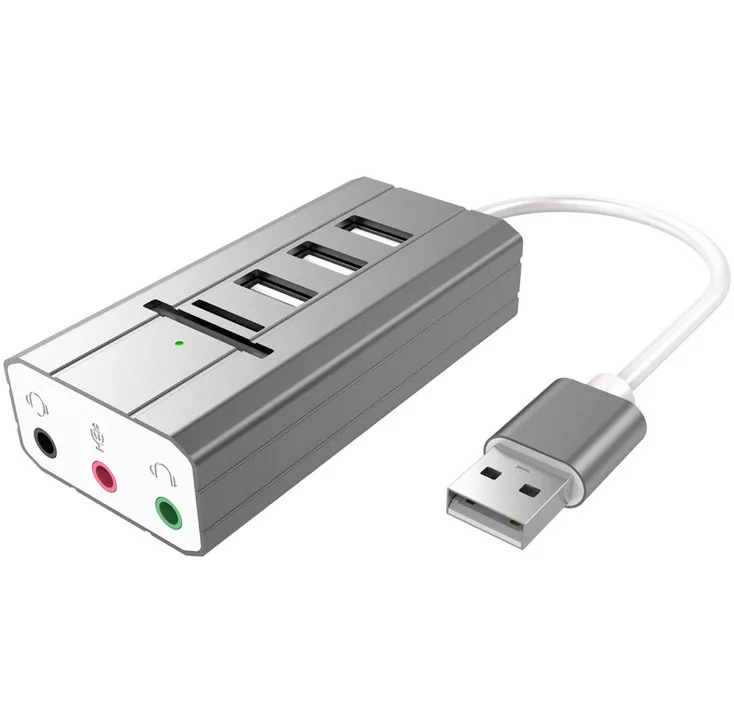

USB 3.0 /USB Type C HUB independent sound card Type C USB 3.0 To 3*USB 2.0 + TF/SD Card Reader USB Splitter Accessory
