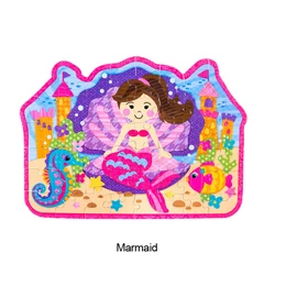 AI-F58-Marmaid 48 шт. игра-головоломка «Русалочка», детский портативный карманный пазл, деревянная бумага, умная головоломка, игрушки - Цвет: AI-F58-Marmaid