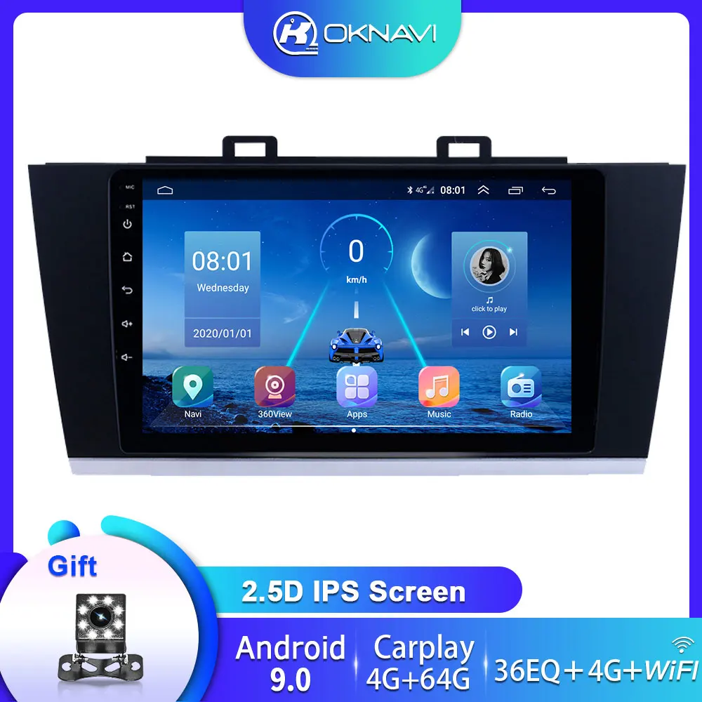 

9'' Android 9.0 For Subaru Legacy 2015-2018 Car Multimedia Player DSP Carplay WIFI 4G Navigation GPS With Camera Mic 2 Din Radio