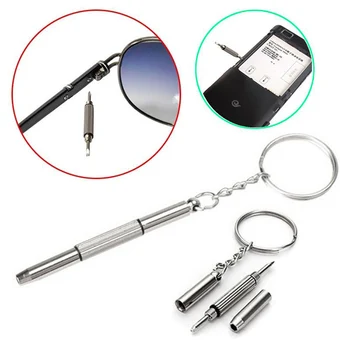 

5pcs 3in1 Screwdriver Eyeglass Optical Watch Repair Kit with Keychain