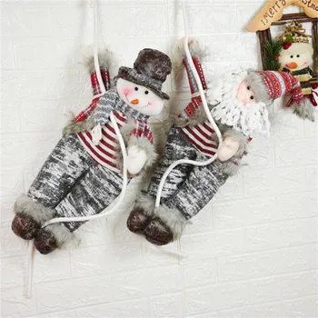 

Xmas Decor Ornaments Dolls Christmas Decorations for Tree Hanging Santa Claus Snowman Figures Festival Birthday Kids Gift Natal
