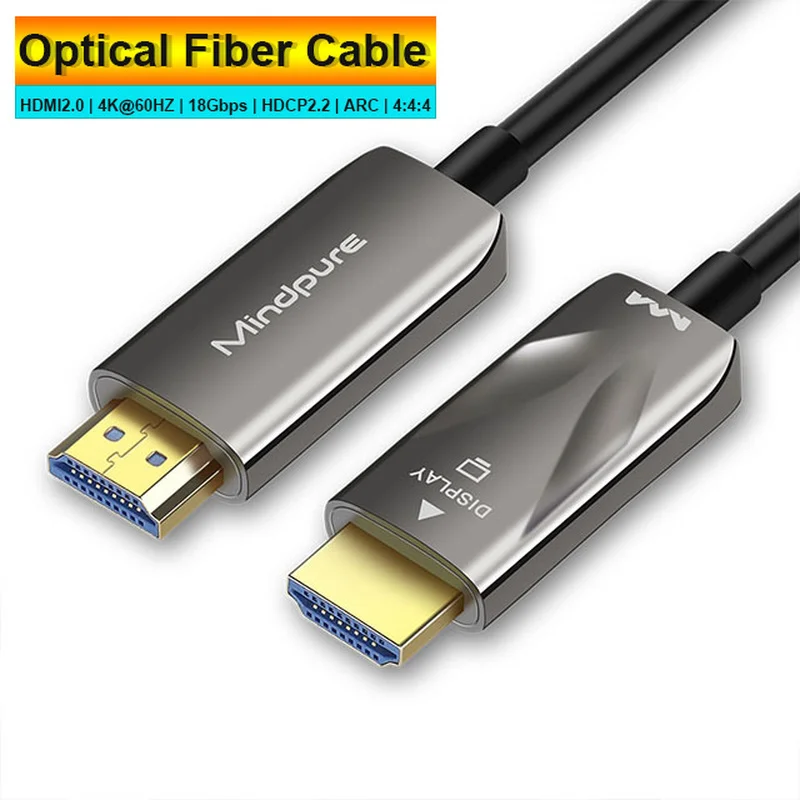 Оптоволоконный кабель 4K HDMI HD OM3 оптоволоконный сердечник HDMI2.0 позолоченный 3D для