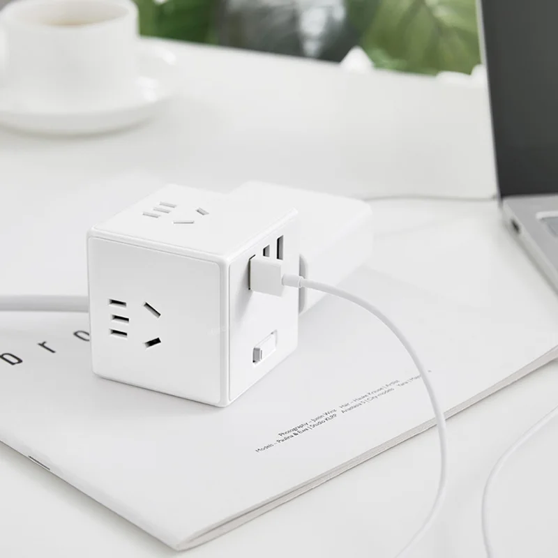 Новейший Xiaomi Cube Hub беспроводной конвертер дизайн полосы 3USB разъем PD быстрое зарядное устройство плагин питания Электрическая буксировочная плата