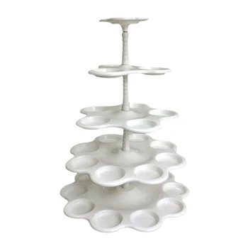 

5 Tier Wedding Party Cake Rack Stacked Multifunction Birthday Plastic Dessert Tower Cupcake Display Stand Bakeware Afternoon Tea
