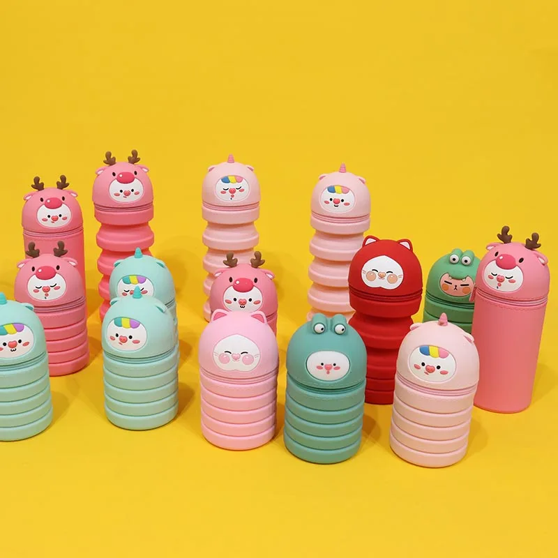 

Cute Cartoon Unicorn Stationery Box Large Capacity Pen Container Students Silica Gel Pencil Case Schools & Offices Pencil Pouch