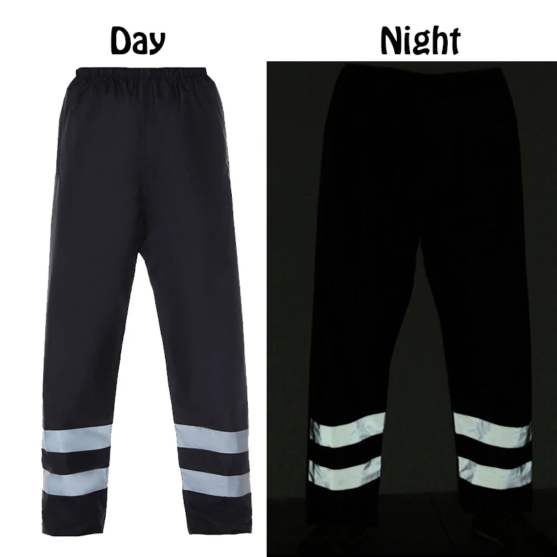Motorcycle Rain Pants Reflective Impermeable Raincoats Women/Men Rain Pants Outdoor Waterproof Trousers Motorcycle Fishing Camping Rain Gear