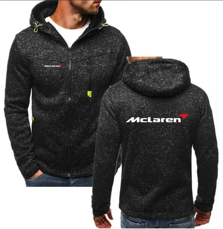 

2019 Winter New Fashion Tesla McLaren Hoodie Men Zipper Cardigan Mercedes F1 Hoodie Sweatshirts Casual Coat