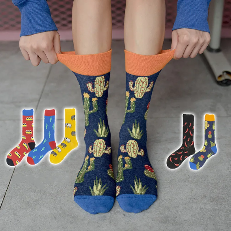 

Jeseca Christmas Socks for Women 2019 Fashion Autumn Winter Cartoon Cute Sock Men/Women Korean Personality Cotton Streetwear Sox