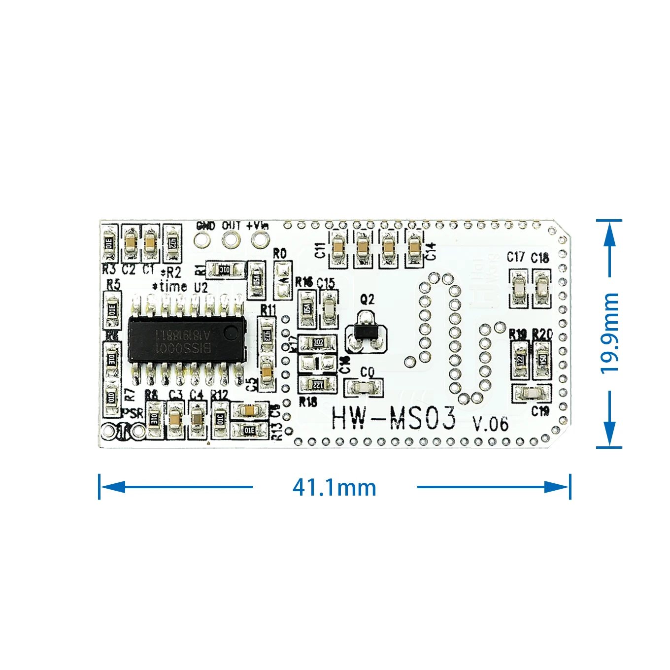 Высокопроизводительный Модуль датчика движения радар Датчик движения HW-MS03 2,4 ГГц до 5,8 ГГц радиочастотный модуль датчика радара для Arduino