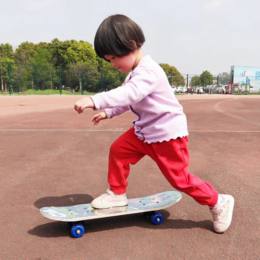kids Skateboarder Children Skateboard Kid Scooter Longboard Pulley Wheel 17 inch Skateboard for children Gifts #0604g30