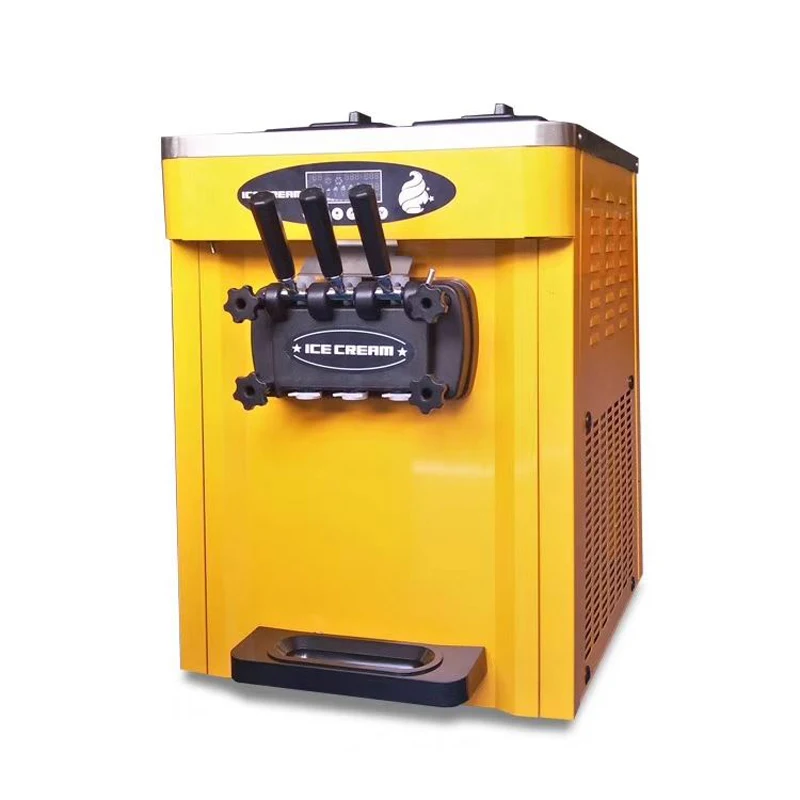 New Style 3300w Table Top Small Soft Ice Cream Making Machine 3 Flavors Ice Cream Maker Ice