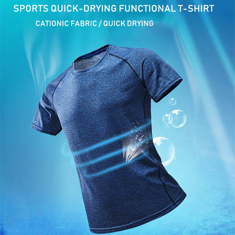 Мужские быстросохнущие футболки для бега, дышащие футболки для занятий альпинизмом, футболки для занятий фитнесом, спортивные футболки для велоспорта, тренажерного зала