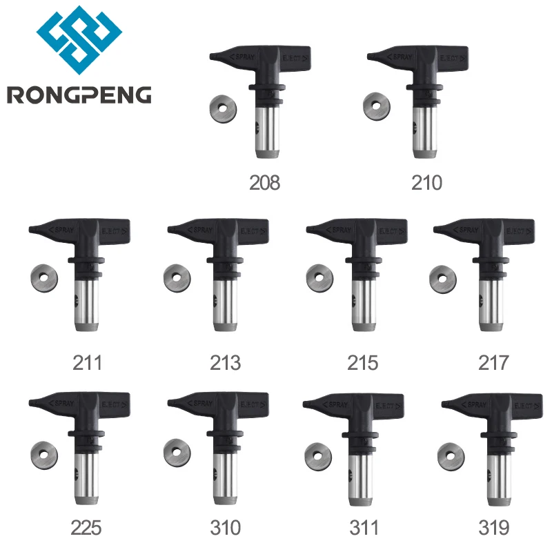 Spray Gun Reversible Tungsten Steel Airless Paint Airbrush Nozzle Paint Gun Sprayer Machine Accessories Tool RONGPENG