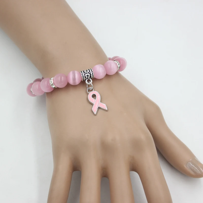 Breast Cancer Awareness Bracelets/ Wrist Bands {6 Pack} 