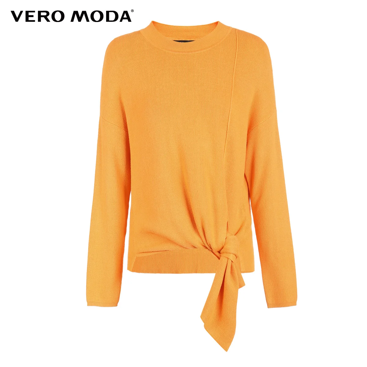 Vero Moda асимметричный подол чистый цвет с открытыми плечами свободный крой Круглый вырез вязаный | 318324528