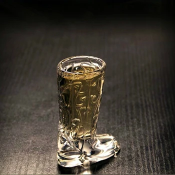 

Small Capacity Originality Transparent Boots Shot Glass 6pcs Vodka Brandy Liquor Glass Bar Restaurant Decorative Wine Glass