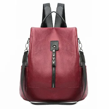 

MANHAN Anti Theft Backpack Women Large Capacity School Bags For Teenage Girls Women's Backpack Leather Bags For Women Backpacks