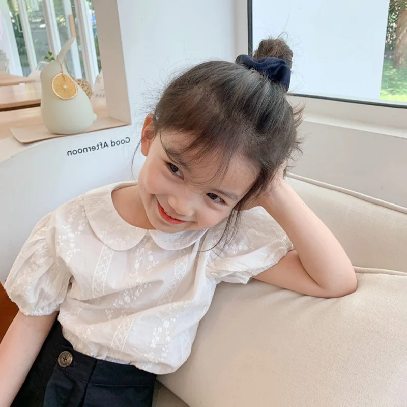 Girl Cute Summer Blouse Kids Children Short Sleeve Shirt
