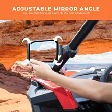 

UTV Rear View Side Mirrors For Can-Am Maverick X3 Commander for Polaris RZR 800 900 1000 XP Ranger For Arctic Cat 1.75”-2”