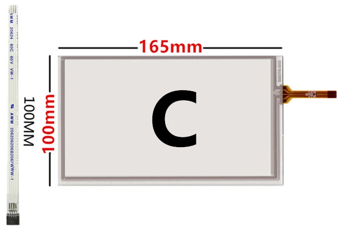 para carro, alta compatibilidade, AT070TN90, HSD070IDW1, 165mm x 100mm, 7
