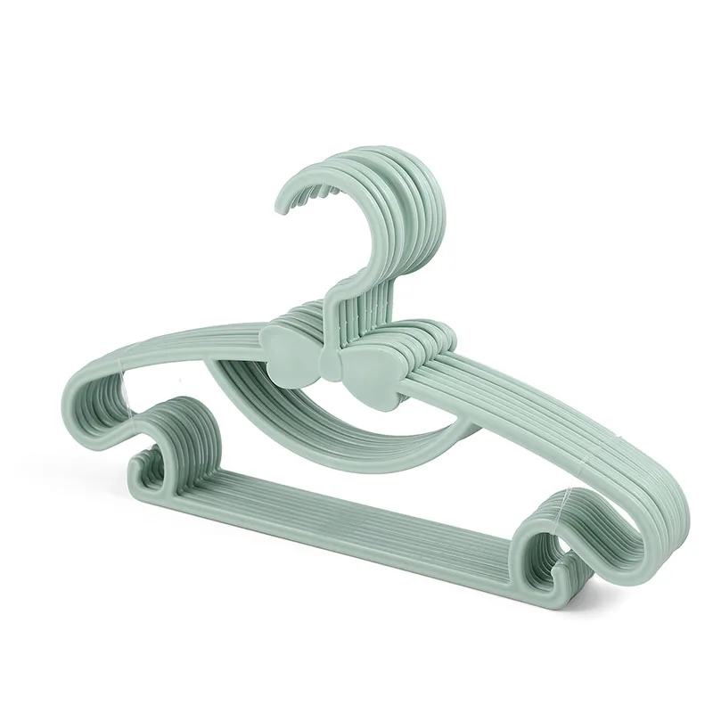 10pcs 어린이 옷 걸이 랙 휴대용 플라스틱 디스플레이 옷걸이 Windproof 어린이 코트 옷걸이  의류 주최자