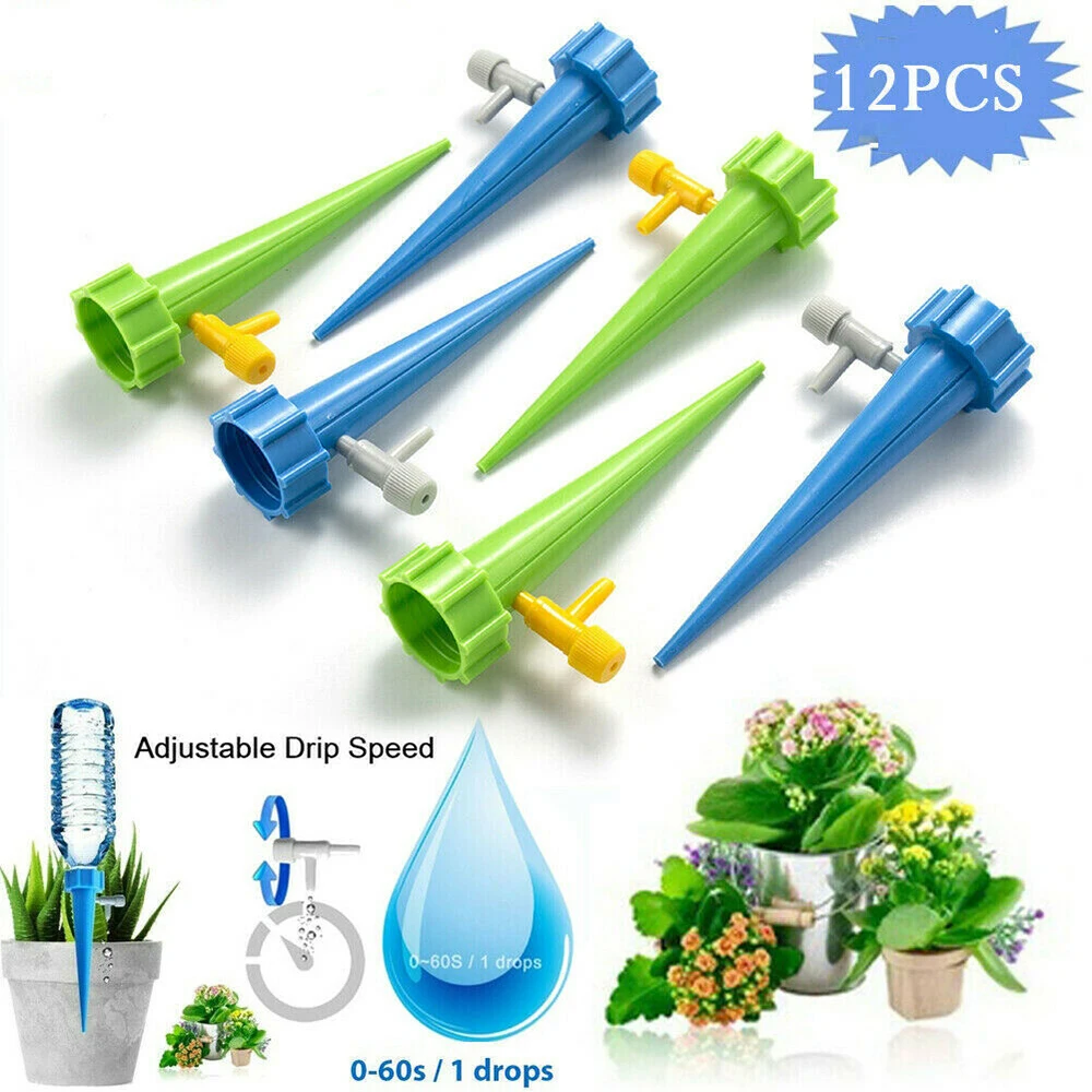 

Tao Hua Yuan 12pc Drip Irrigation System Automatic Watering Spike for Plants Garden Watering System Irrigation System Greenhouse