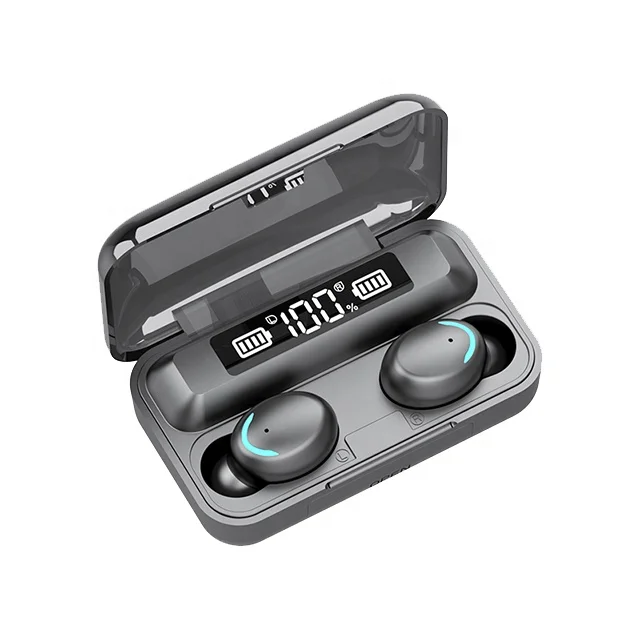 F9 5 LED Light Tws HiFi Earphone Sport Earphone Headset Mini Wireless Bluetooth Earbuds With Mic 2000Ahm Charging Box
