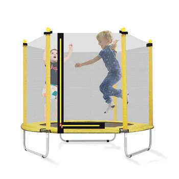 

60 Inches Kids Boys Girl Round Trampoline with Enclosure Netting Strong Bearing Capacity UV Resistant Outdoor Activity Equipment