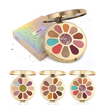 

2019 Glitter Highlighter Palette Pigment Waterproof Cosmetic Makeup Palette 11 Color Shimmer Matte Shiny Eyeshadow Palette