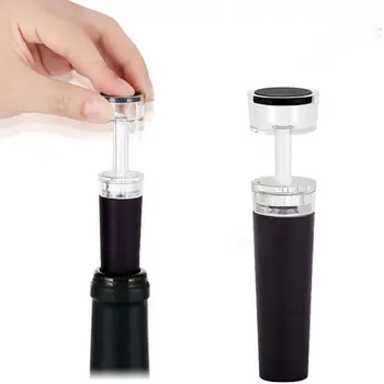 

1Pc Red Wine Champagne Bottle Preserver Air Pump Stopper Vacuum Sealed Saver Wine vacuum stopper Sealer Plug Tools