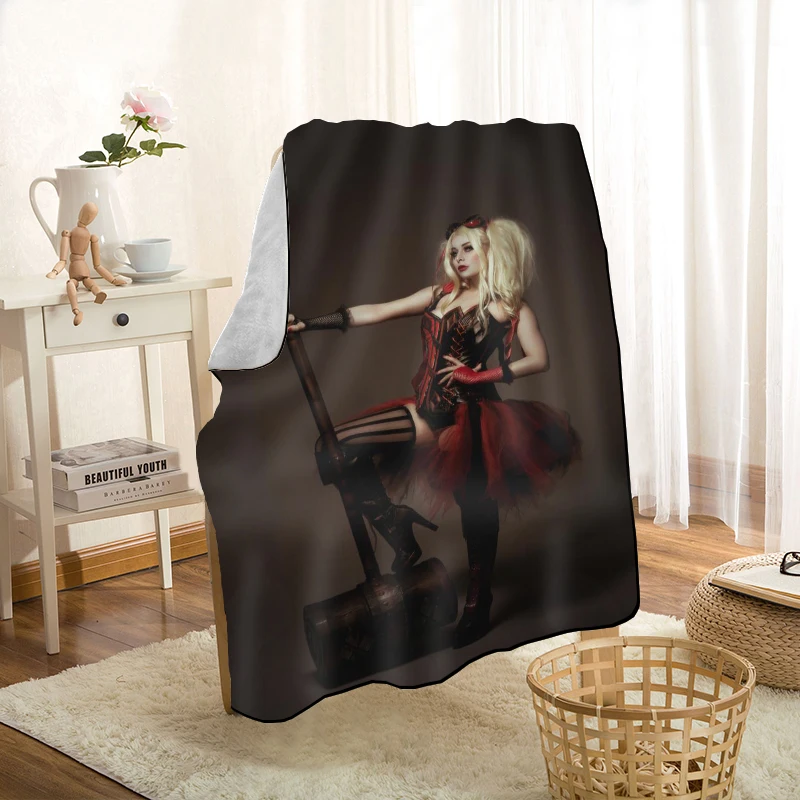 HEARMNY Harley Quinn Nap одеяло супер мягкий теплый микрофибра ткань одеяло для дивана плед путешествия взрослых одеяло - Цвет: 17