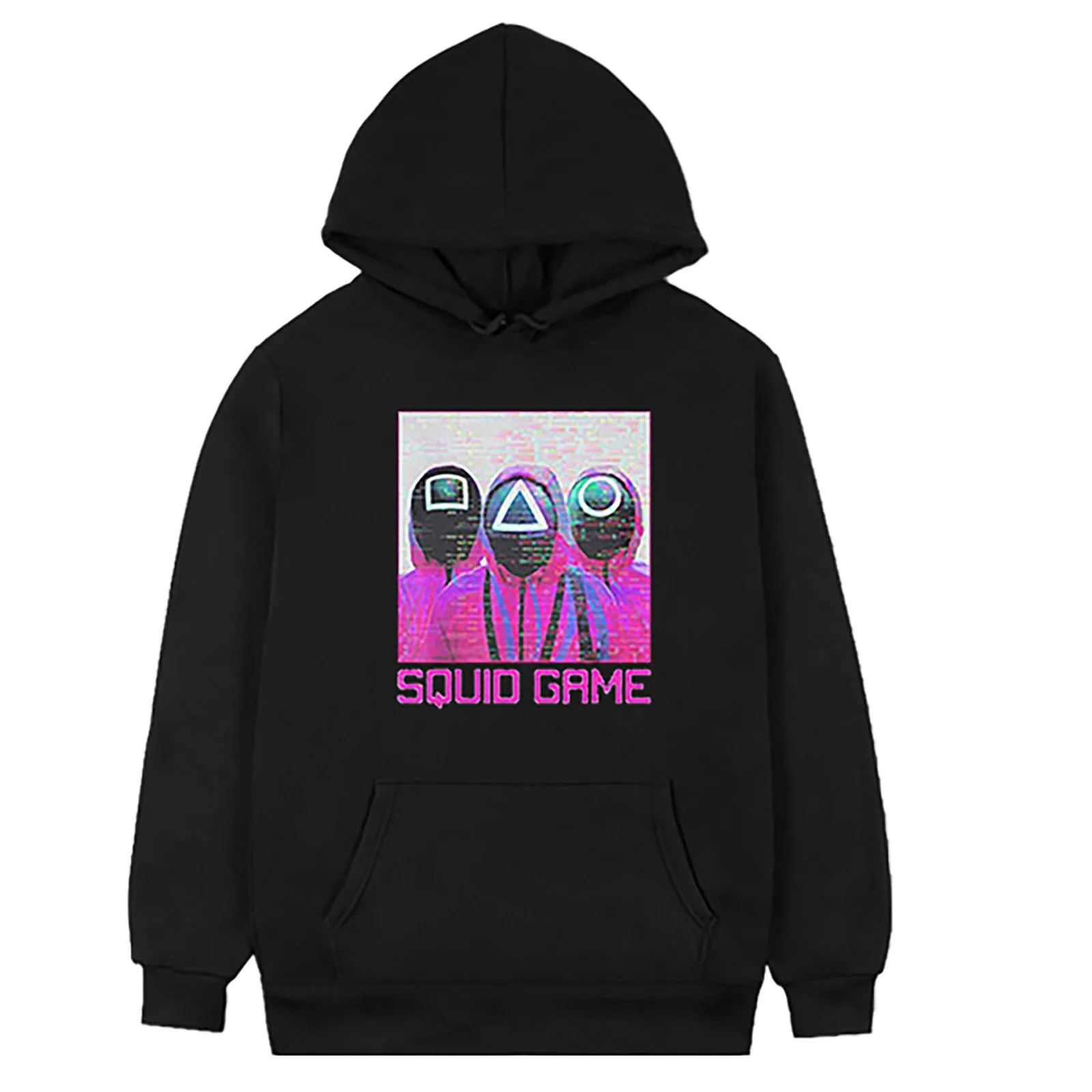 Korean TV Squid Game Clothes Costume Women's Man And Women Pullover Hoodies Sleeve H Print Long Sleeve Sweatshirts With Pocket 2