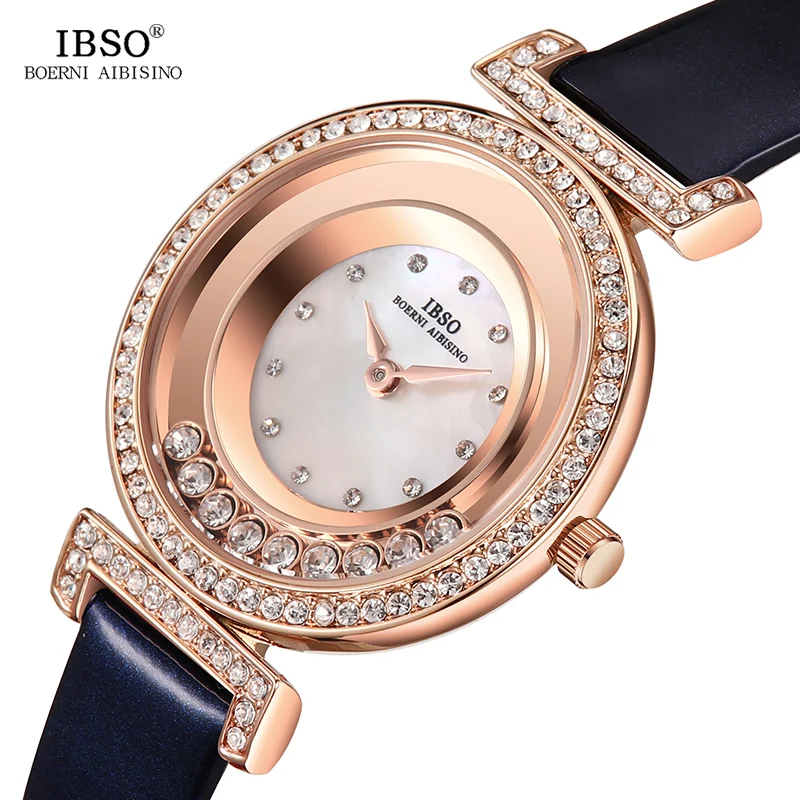 IBSO, женские кварцевые часы, Роскошные, кристалл, стразы, часы, модные, Montre Femme, Женские кварцевые наручные часы, Relogio Feminino