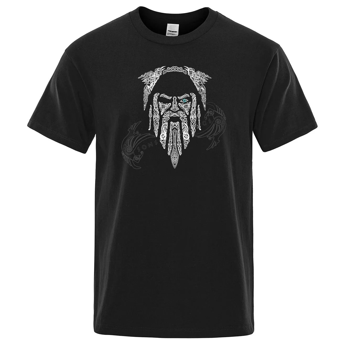Футболка мужская с принтом викингов Odin Vikings хлопковая рубашка короткими рукавами