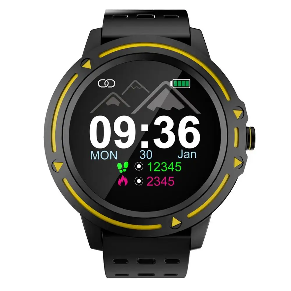 Цвет: желтый V5 Smart Watch Men Waterproof Heart Rate Monitor Smartwatch Sport Fitness Tracker Smartwatch Sleep Monitor Pedometer Bracelet - Цвет: Цвет: желтый