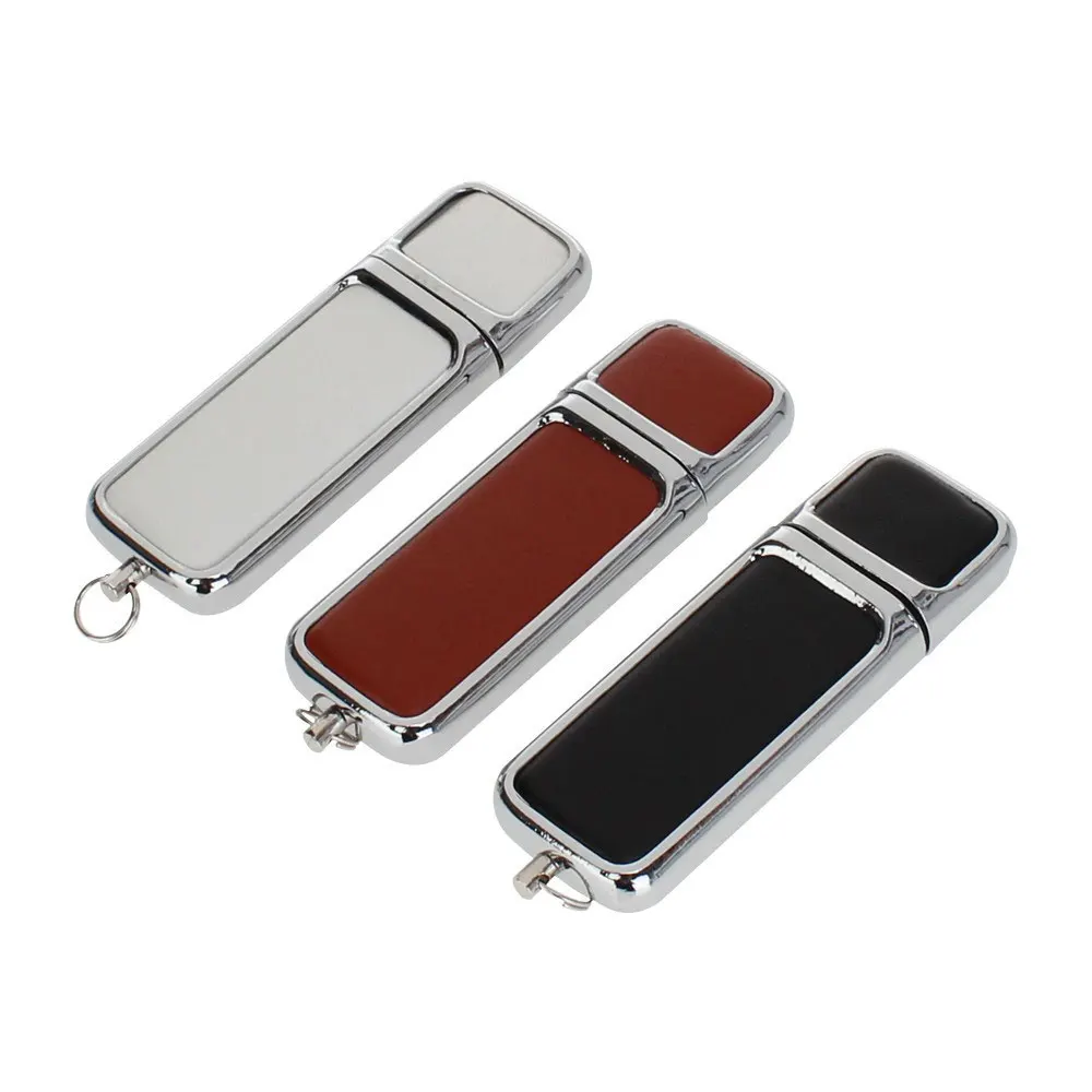 Водонепроницаемый usb 2,0 металлический кожаный usb флэш-накопитель 4 ГБ 8 ГБ 16 ГБ 32 ГБ 64 Гб Флешка в подарок 128 ГБ Флешка Пользовательский логотип