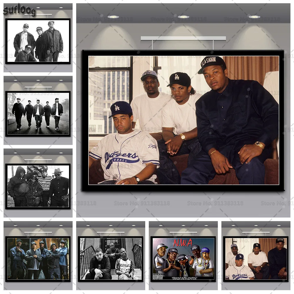 Настенный художественный плакат NWA в стиле хип-хоп Музыка кубик льда Dr.Dre Eazy-E