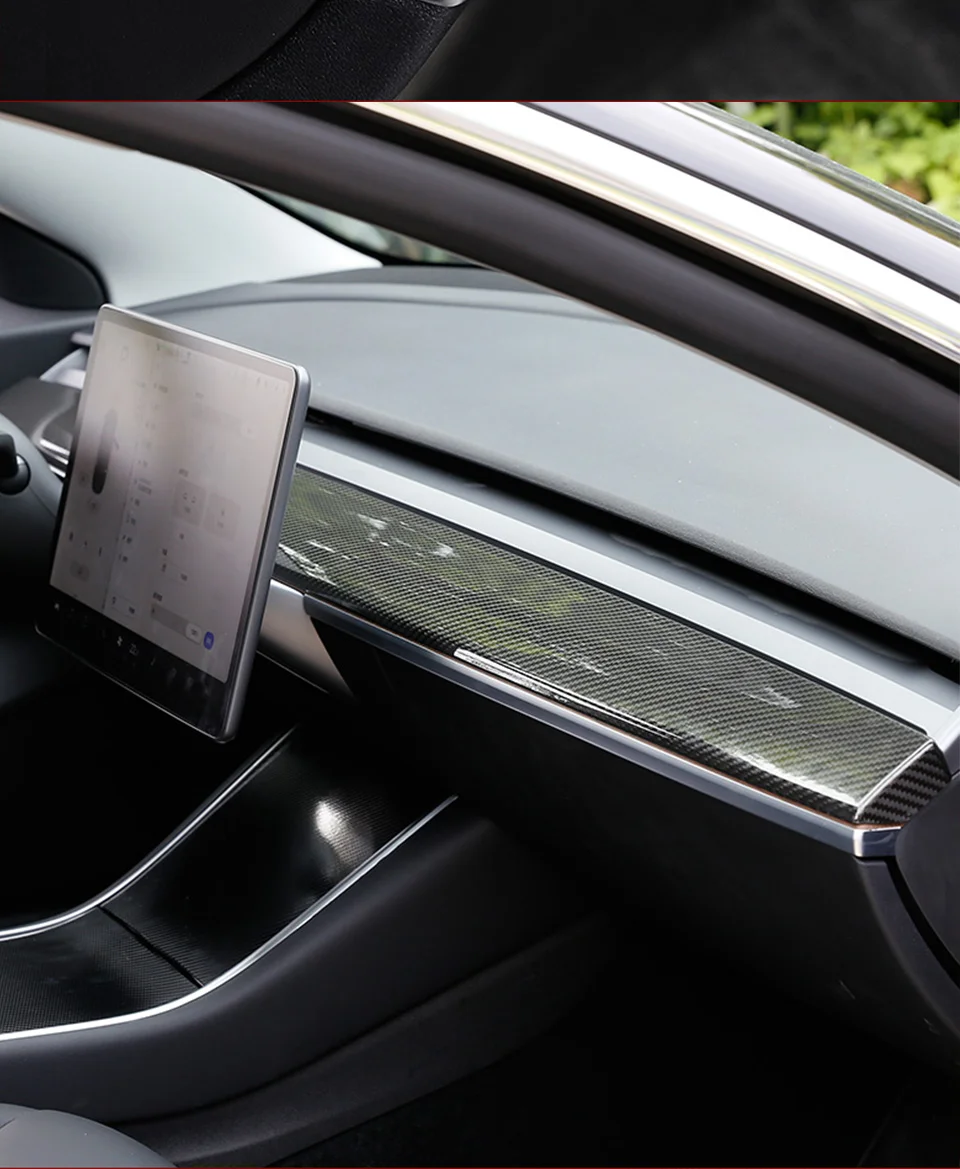 Панель для tesla модель 3 аксессуары/автомобильные аксессуары tesla центральная консоль модель 3 tesla три центральная консоль tesla модель 3 углеродная
