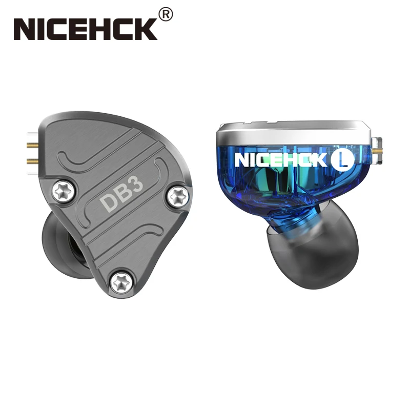 Unidades de Condutor Monitor de Fone de Ouvido Fone de Ouvido de Metal 1ba + 2dd Híbrido de 3 Nicehck Motores Corrida Esporte Hifi dj Iem Mk3 Db3 - Image 3