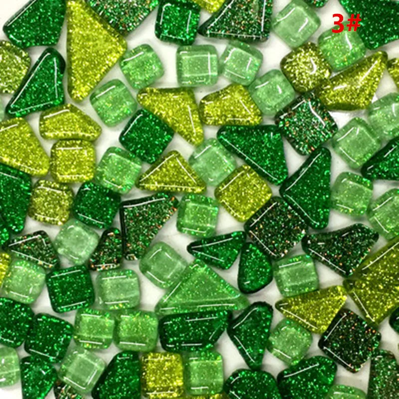 Pattern 3 120g Shiny Creative Glass Mosaic Tiles Wall Crafts Various Mixes Optic Drops YLM9961 - Цвет: Pattern 3