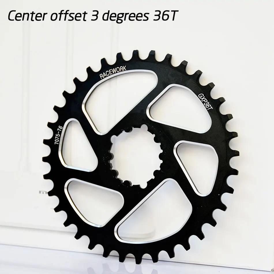 3 degree 36T Гоночная велосипедная Звездочка шатунная пластина 32T 34T 36T 38T узкая широкая Овальная Круглая Звездочка AL7075 GXP XX1 - Цвет: 3 degree 36T